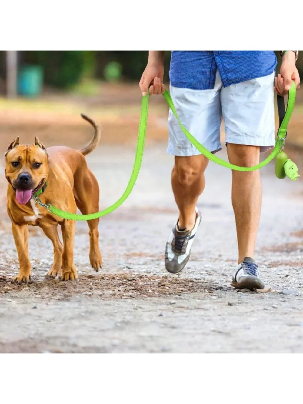 Adjustable Soft Dog Harness with Handle, Reflective Padded Collar & 6FT Leash